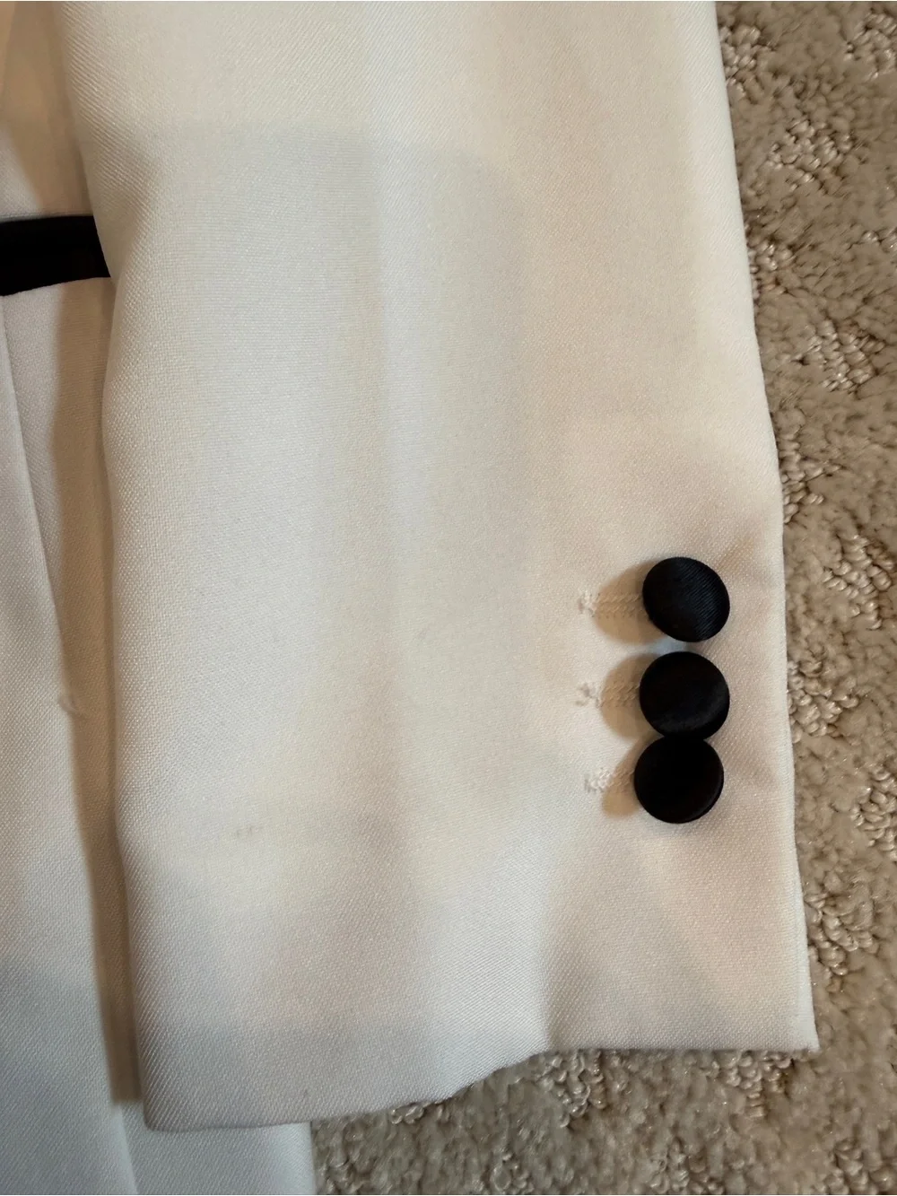 Boys Opposuits White Blazer with Black Trim